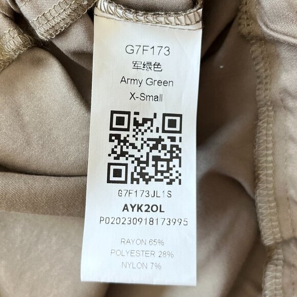 Onedreamer Army Green Cropped Safari Jacket Size XS Lightweight Utility Layer - Picture 3 of 6